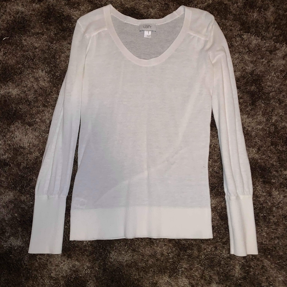 White long sleeve shirt from the loft